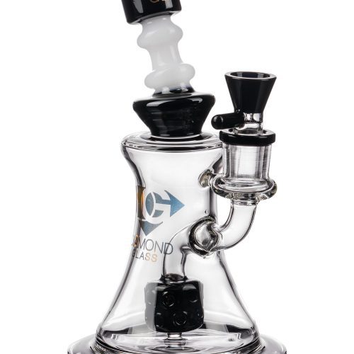 Diamond Glass Big Puck Dab Rig in Black