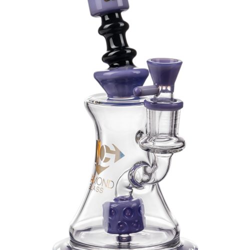 Diamond Glass Big Puck Dab Rig in Purple