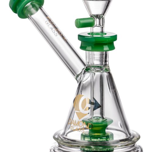 Diamond Glass Gavel Hammer Bubbler Jade