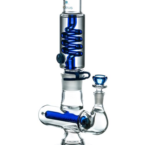 Glycerin Coil w/ Colored Inline Perc Bong - Buy It Now